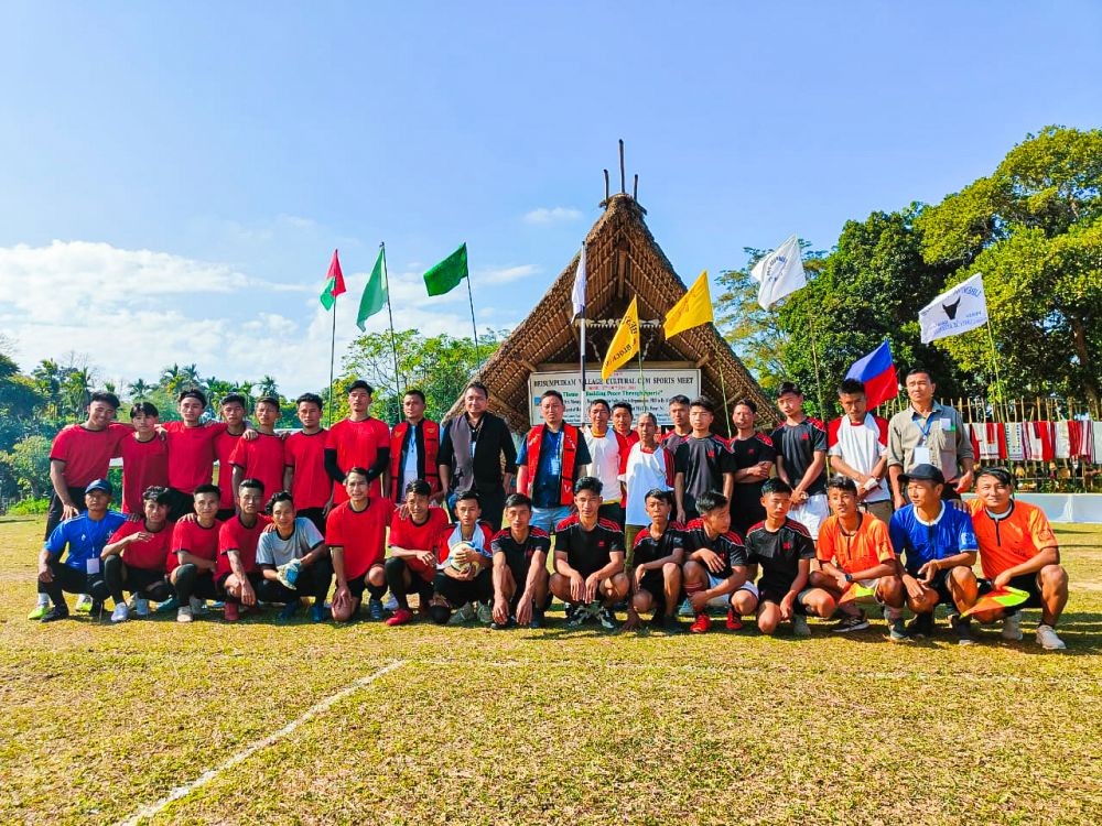 Players and others during the inaugural day of 19th Beisumpuikam Village Cultural cum Sports Meet at Beisumpuikam Village local ground on December 27.